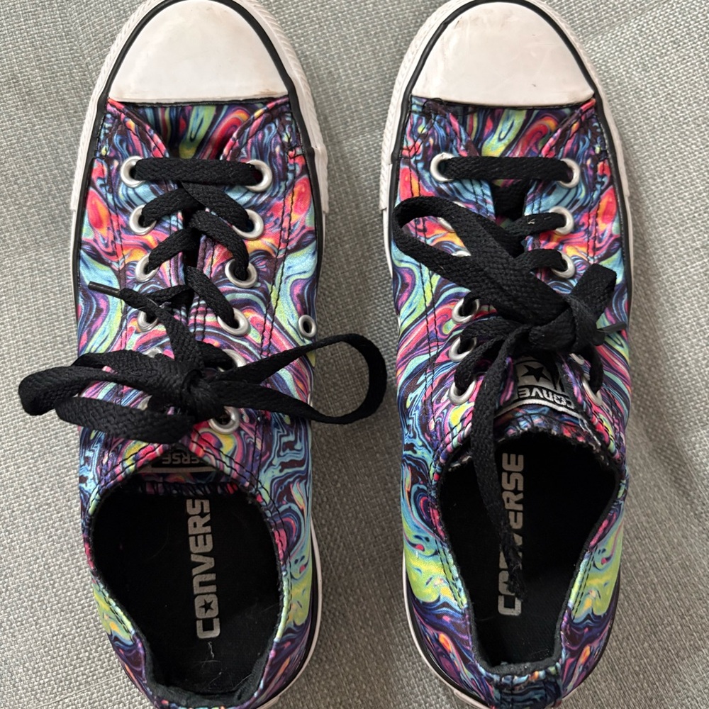 Converse Black and Multicolor Sneakers